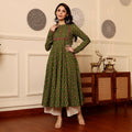 Sabrina Green Kalidar  kurta