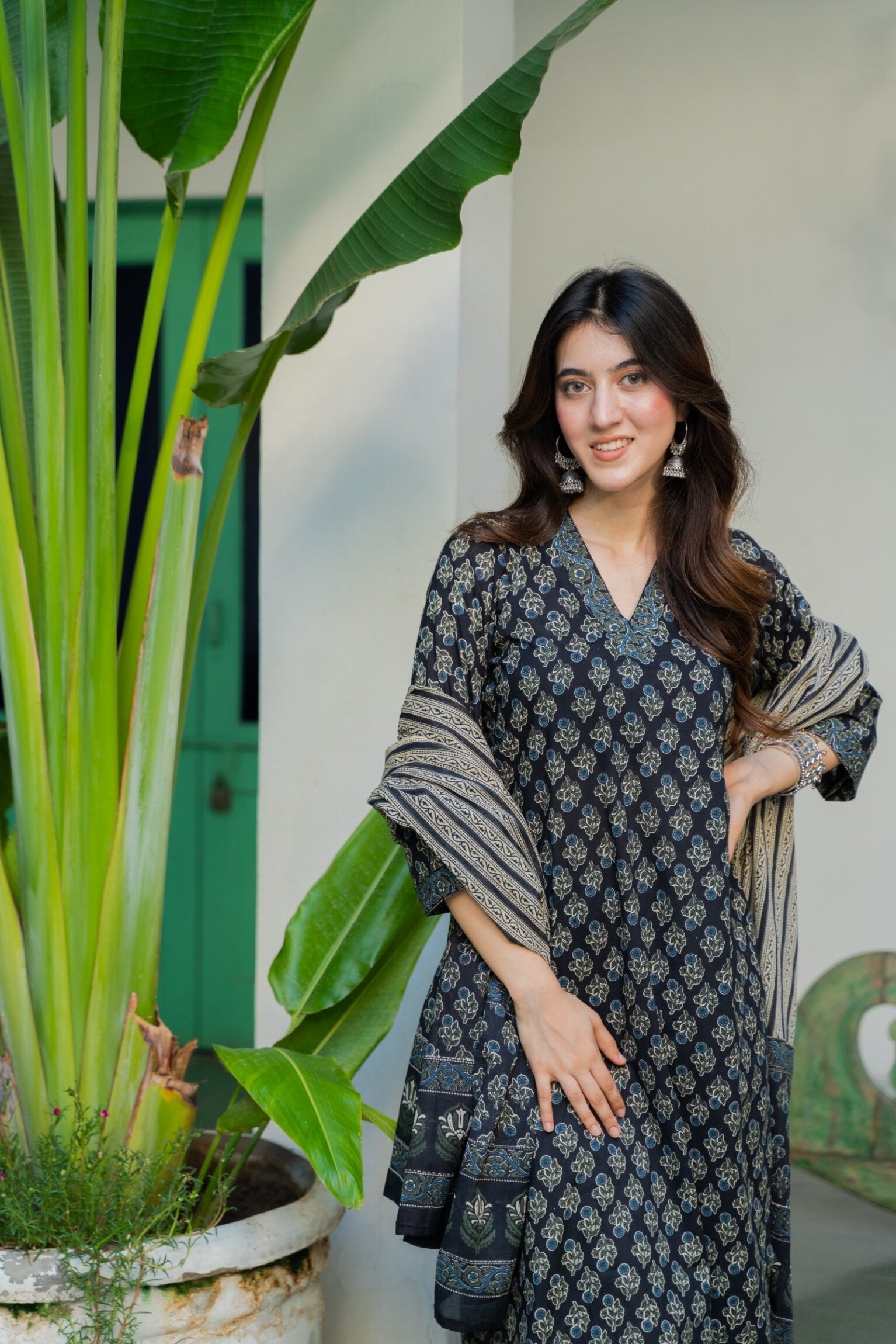 Mahira cotton straight suit set