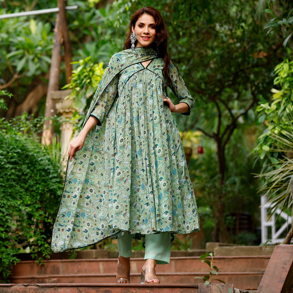 Bhairavi Georgette Gher Set