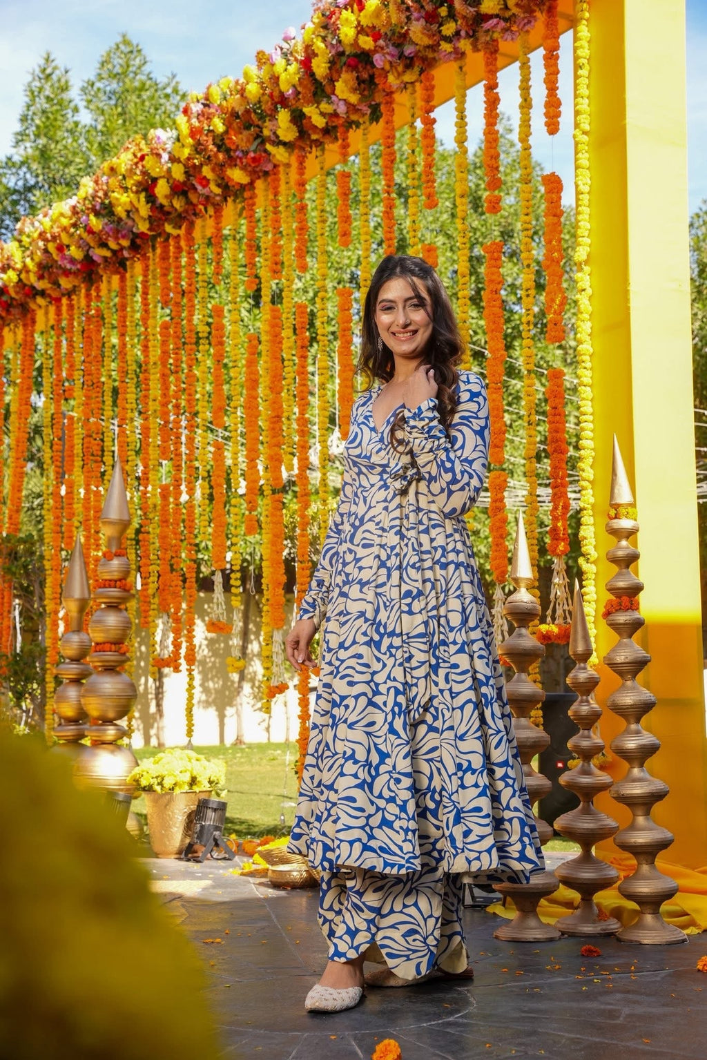 Ridhvisha Printed Angrakha Kurta Set