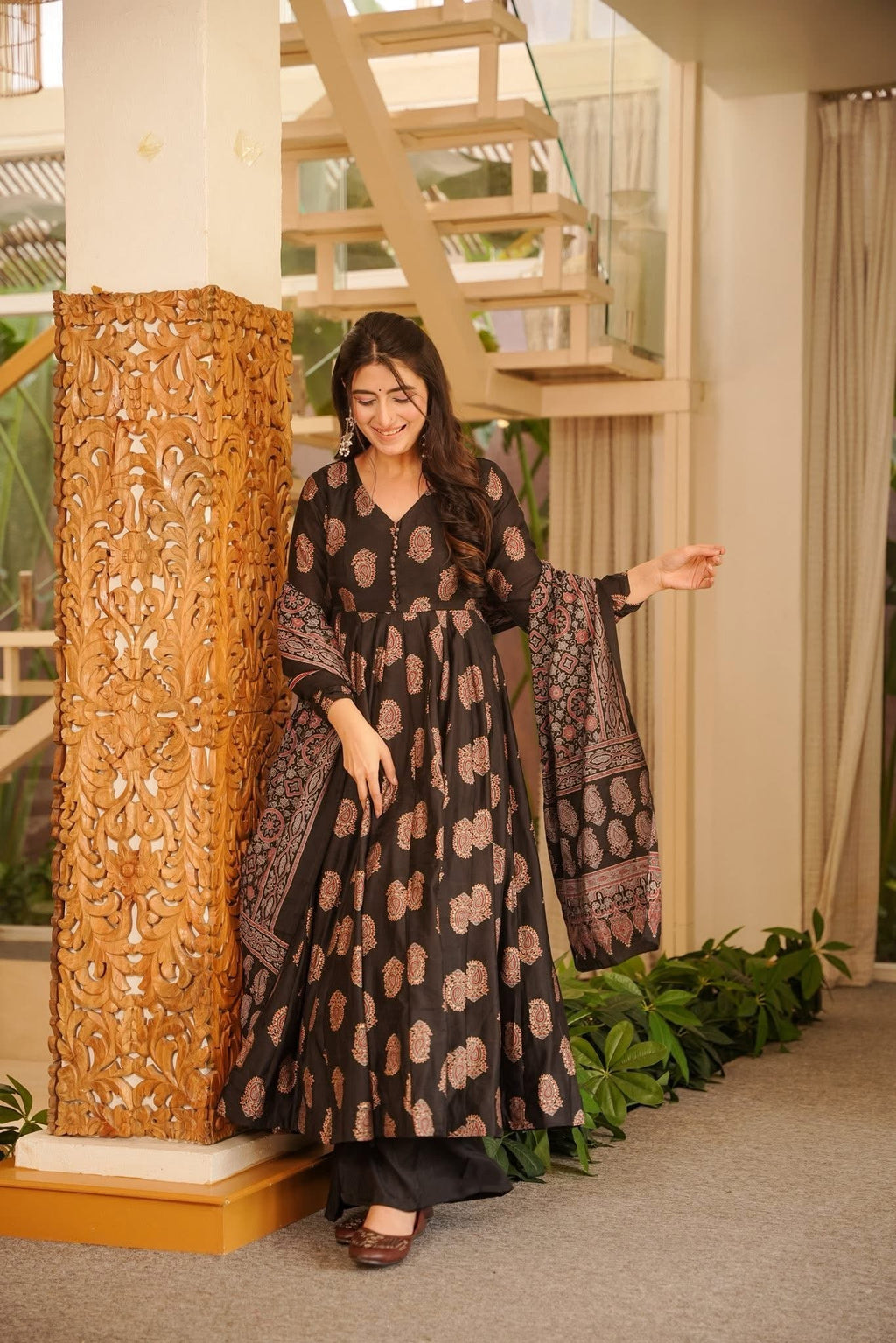 Amodini Muslin Anarkali Suit Set