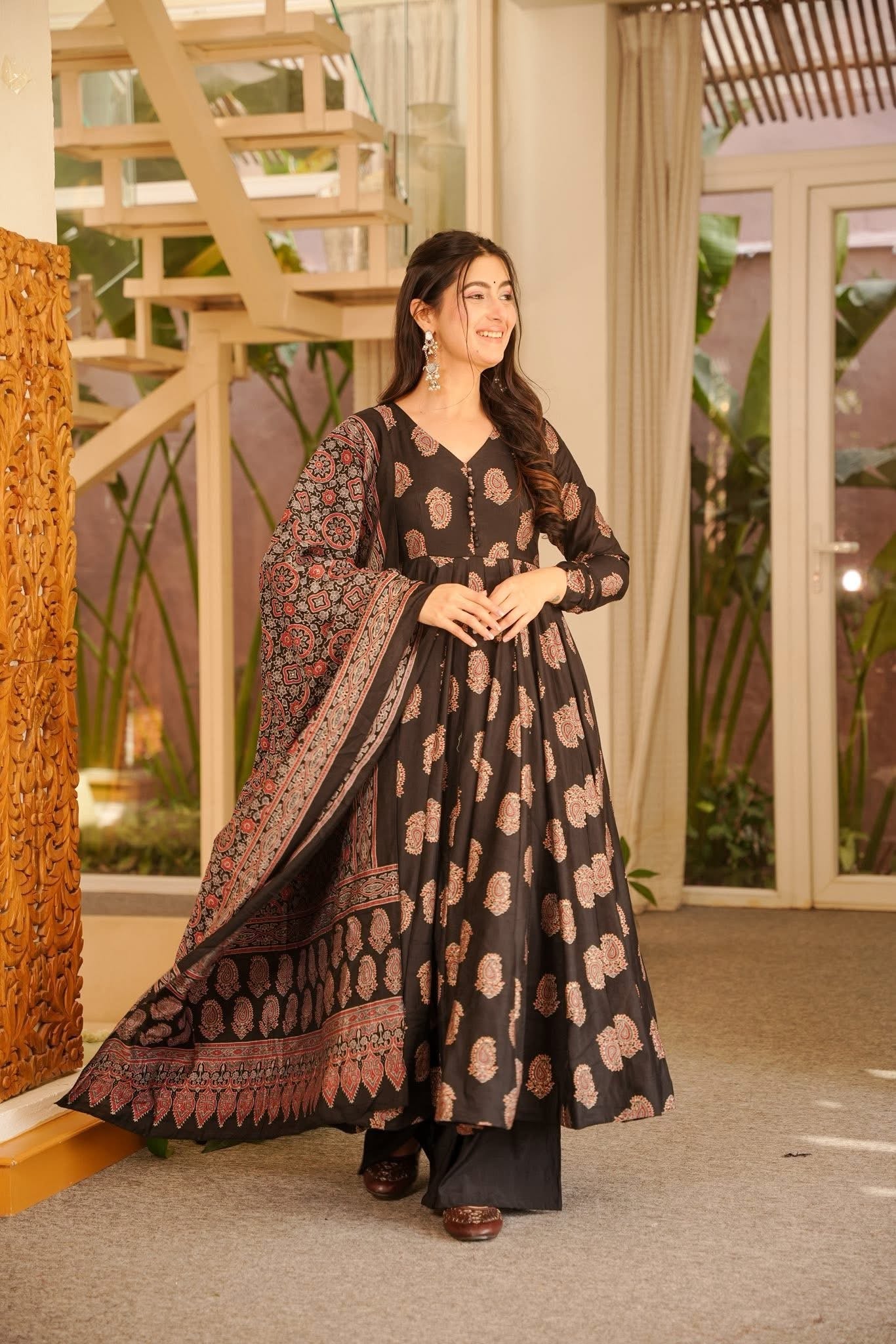 Amodini Muslin Anarkali Suit Set