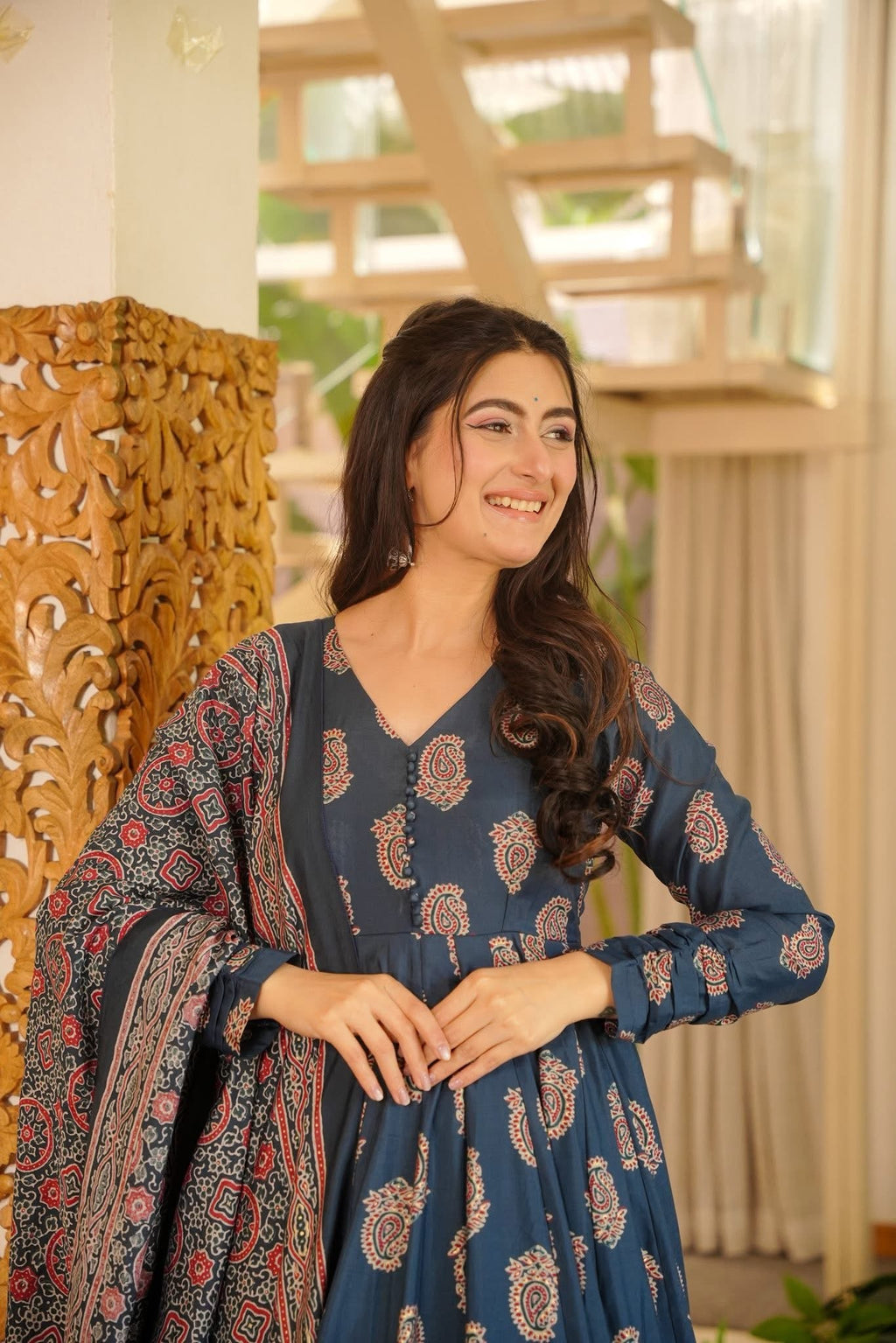 Lavitha Printed Anarkali Suit Set