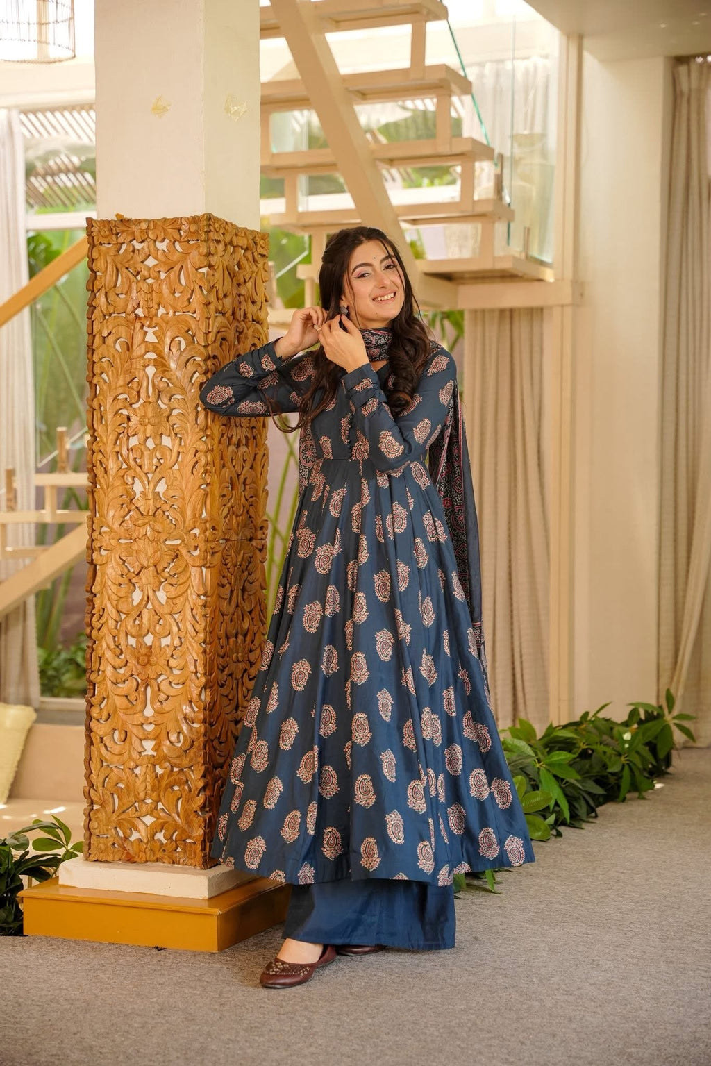 Lavitha Printed Anarkali Suit Set