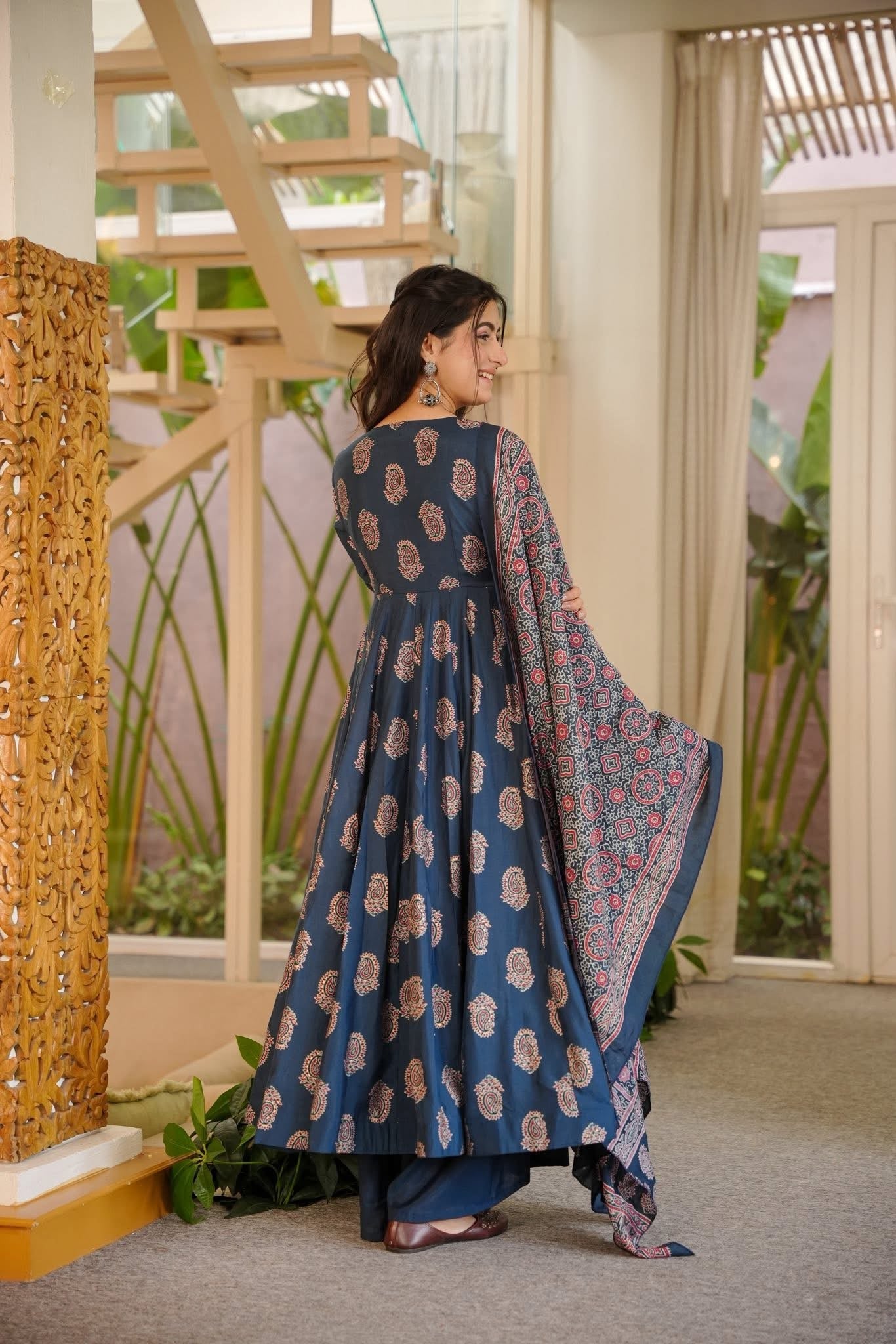 Lavitha Printed Anarkali Suit Set