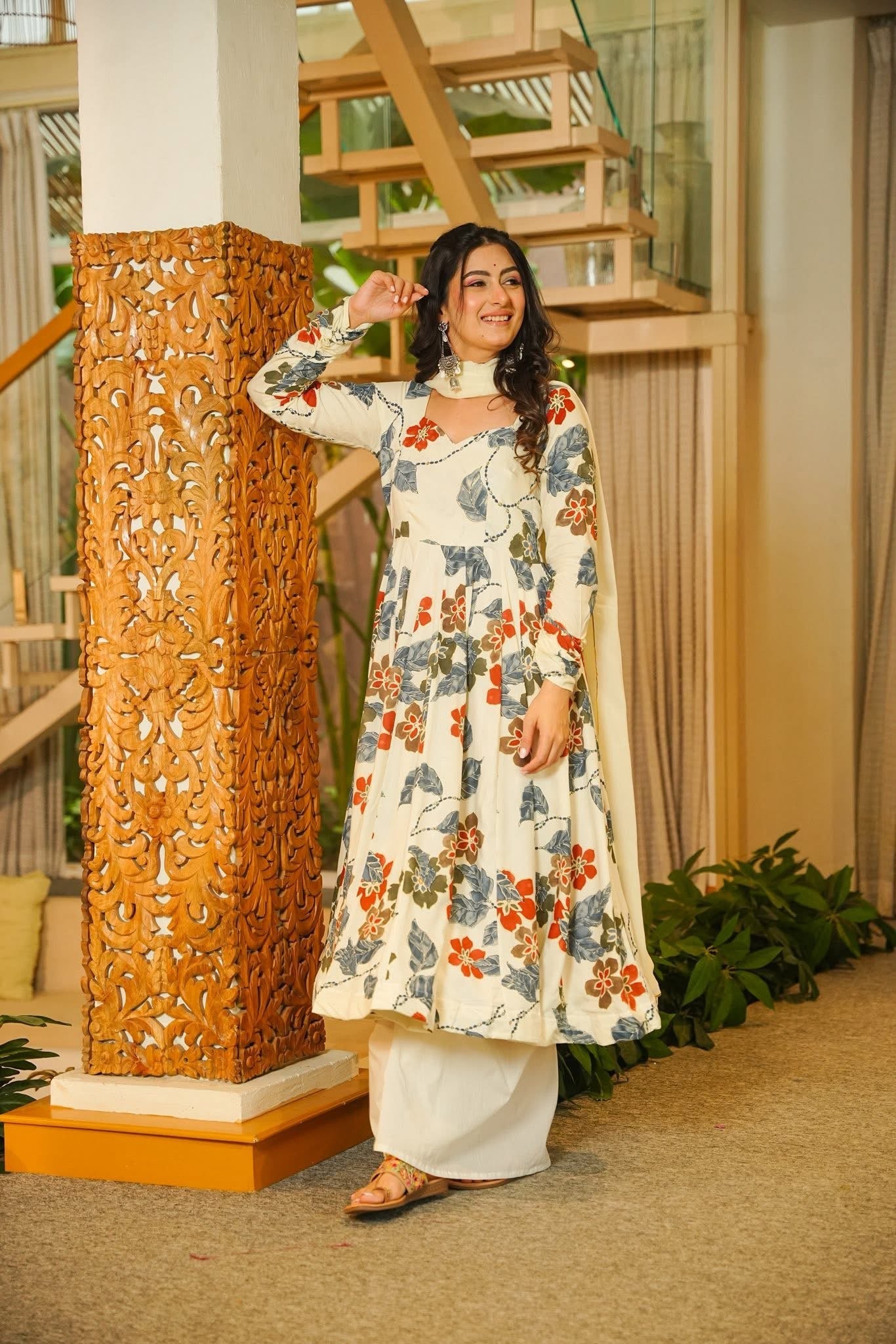 Varnya Rayon Anarkali Suit Set
