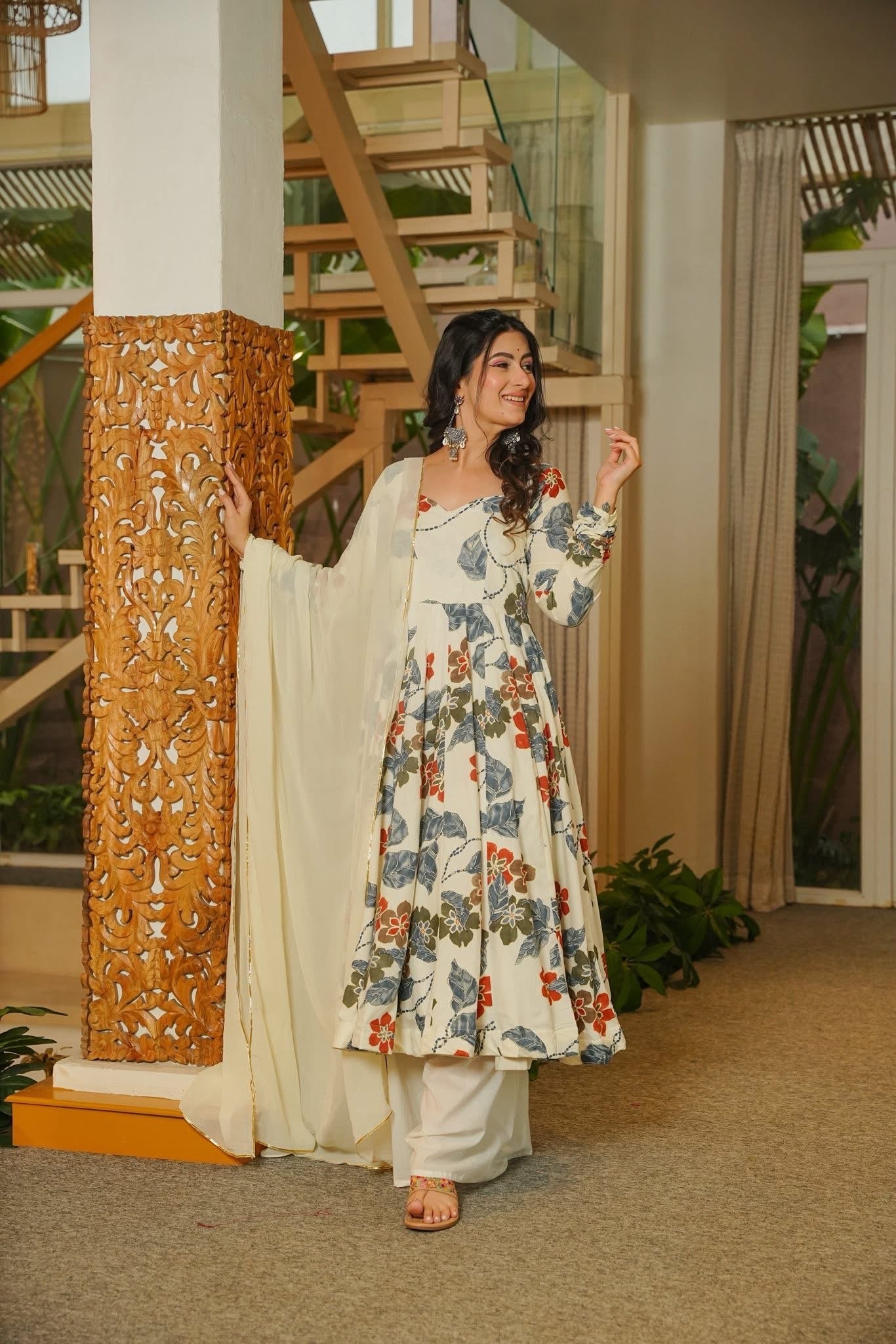 Varnya Rayon Anarkali Suit Set