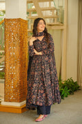 Shilpika Floral Cotton Anarkali Suit Set