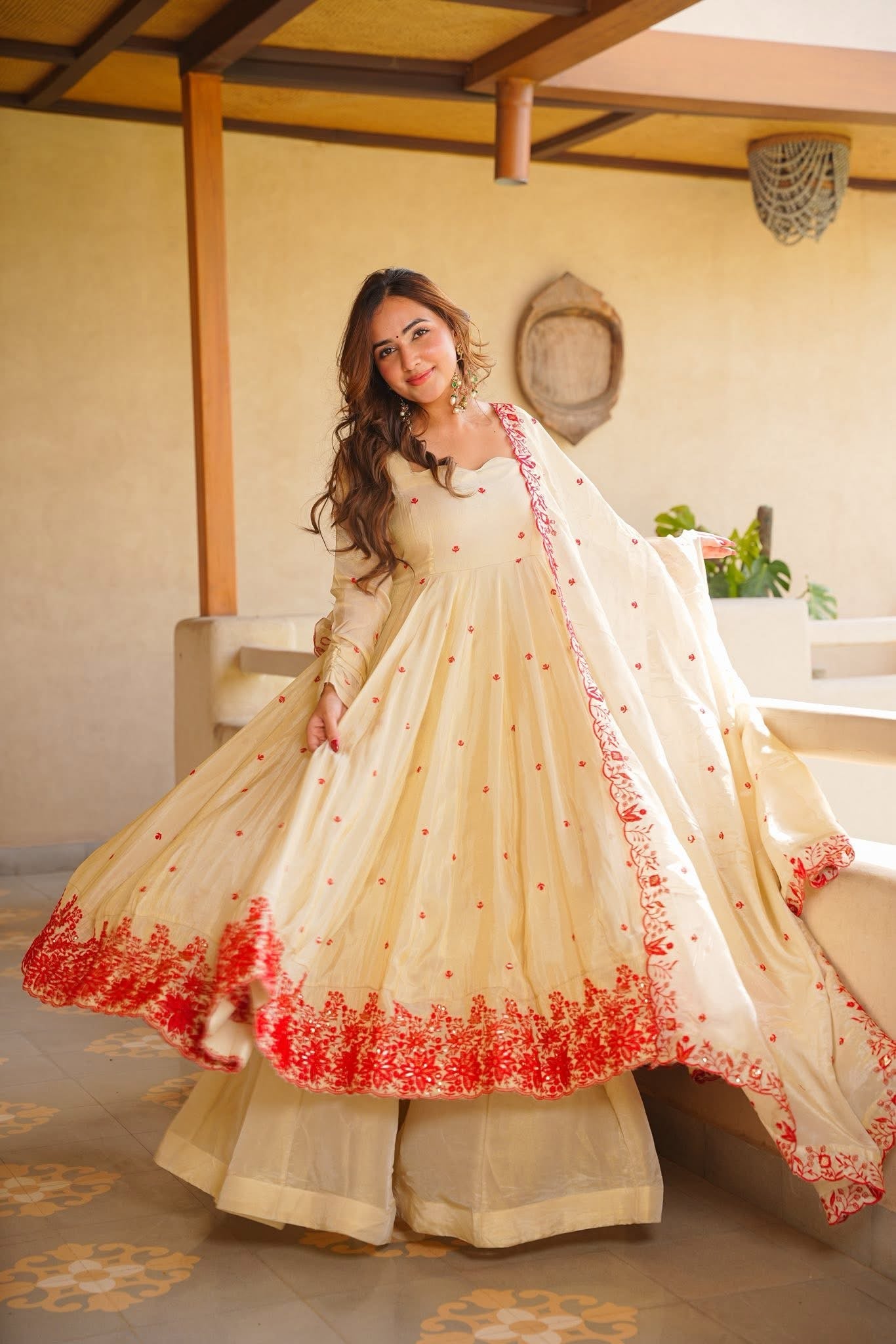 Veenika Cosmos Anarkali Suit Set