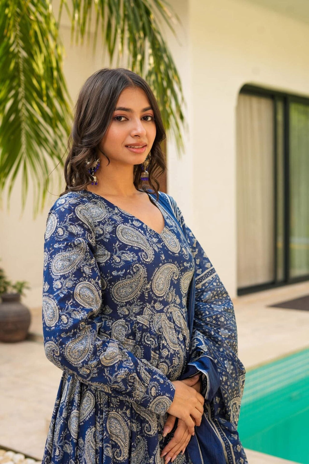 Dewy blue cotton suit set