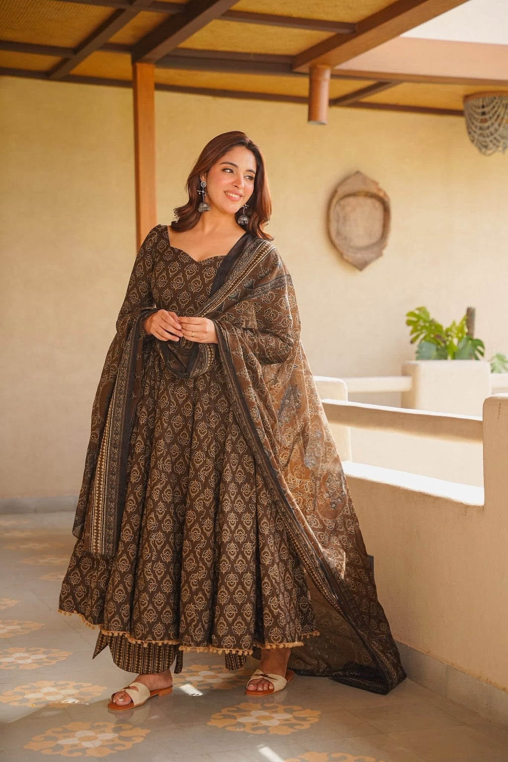 Samhira Cotton Anarkali Suit Set