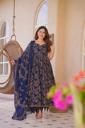 Rivaysha Cotton Anarkali Suit Set