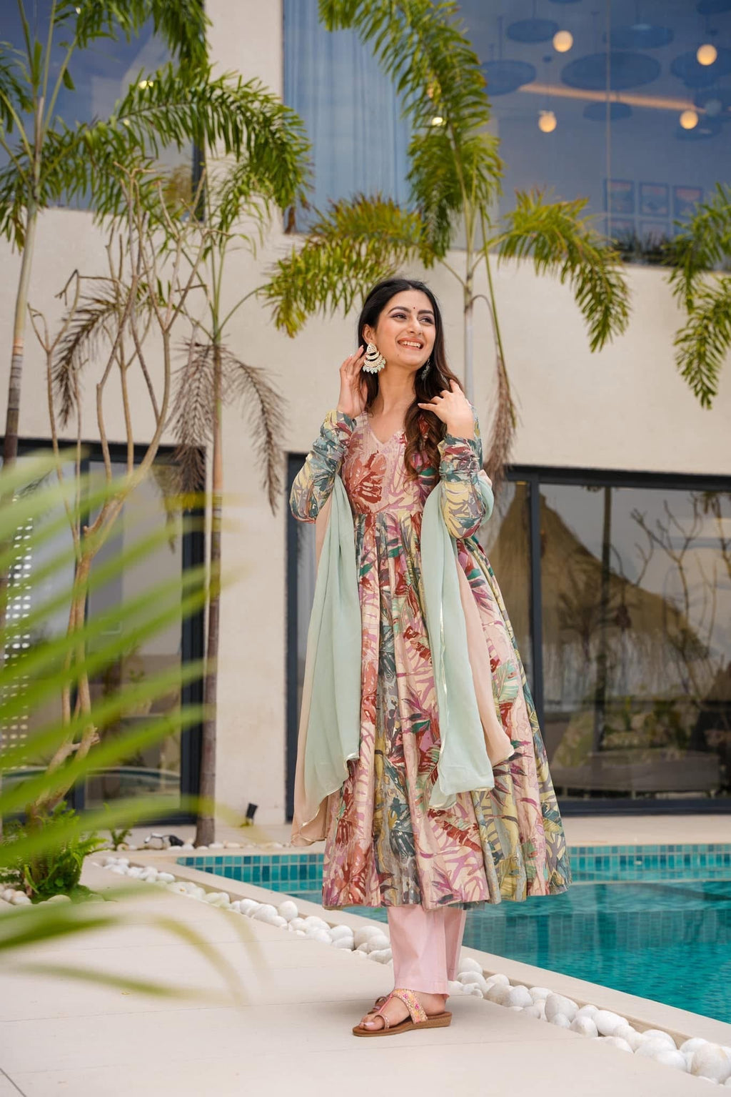Tranquill Fern Muslin Suit Set