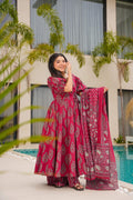 Burgundy Enchant Cotton Suit Set
