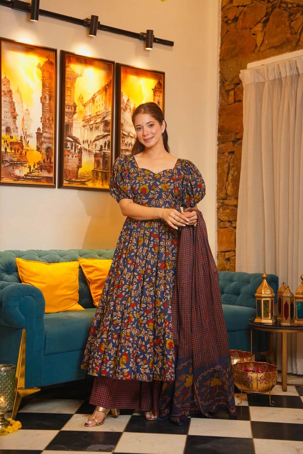 Mireya Cotton Anarkali Suit Set