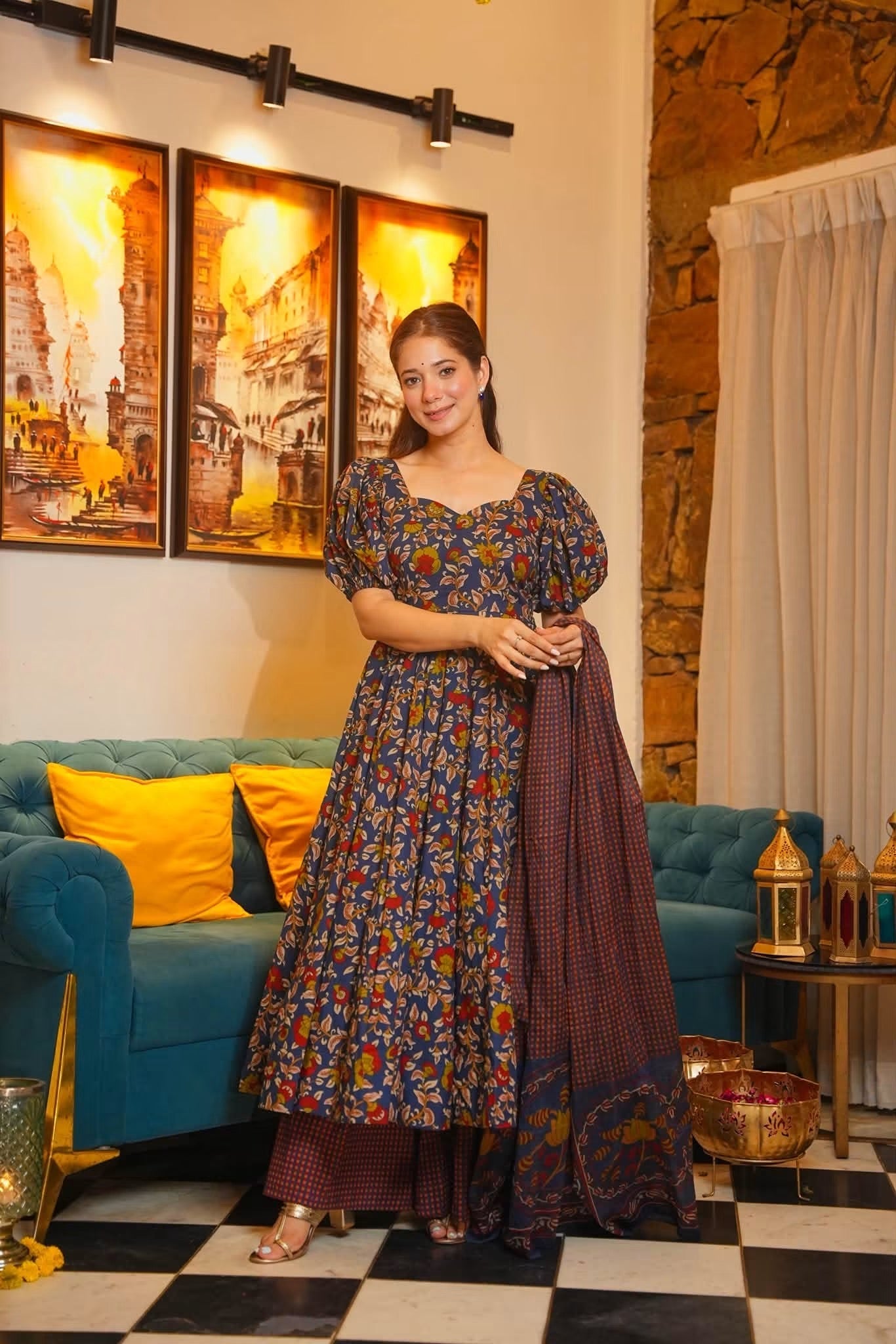 Mireya Cotton Anarkali Suit Set