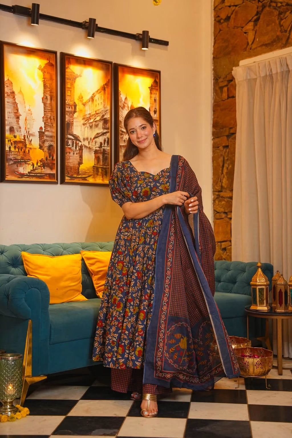 Mireya Cotton Anarkali Suit Set