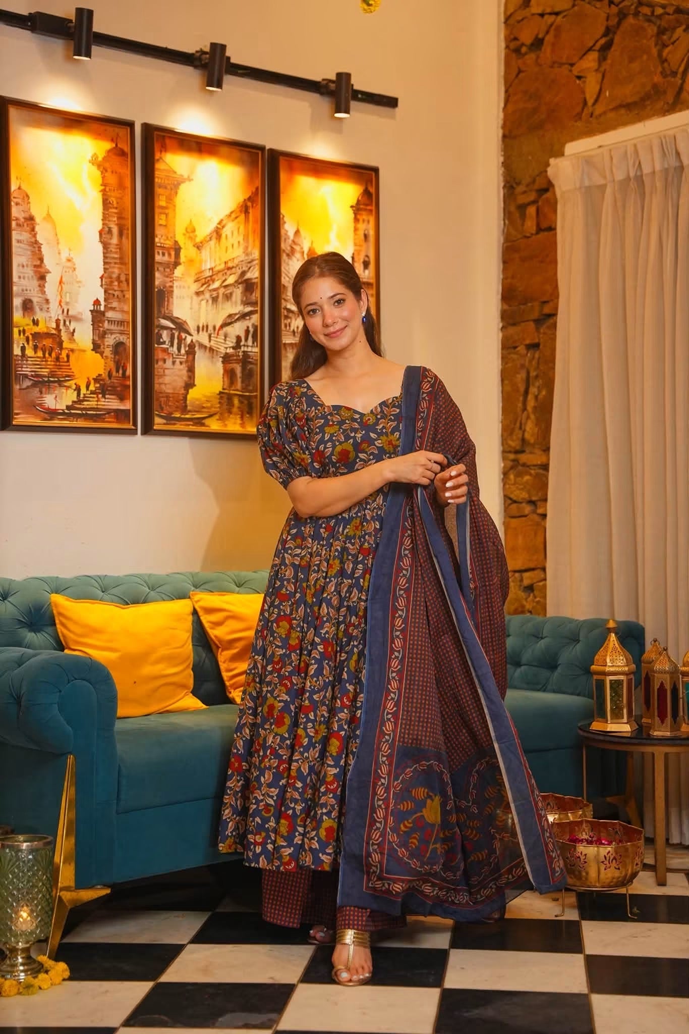 Mireya Cotton Anarkali Suit Set