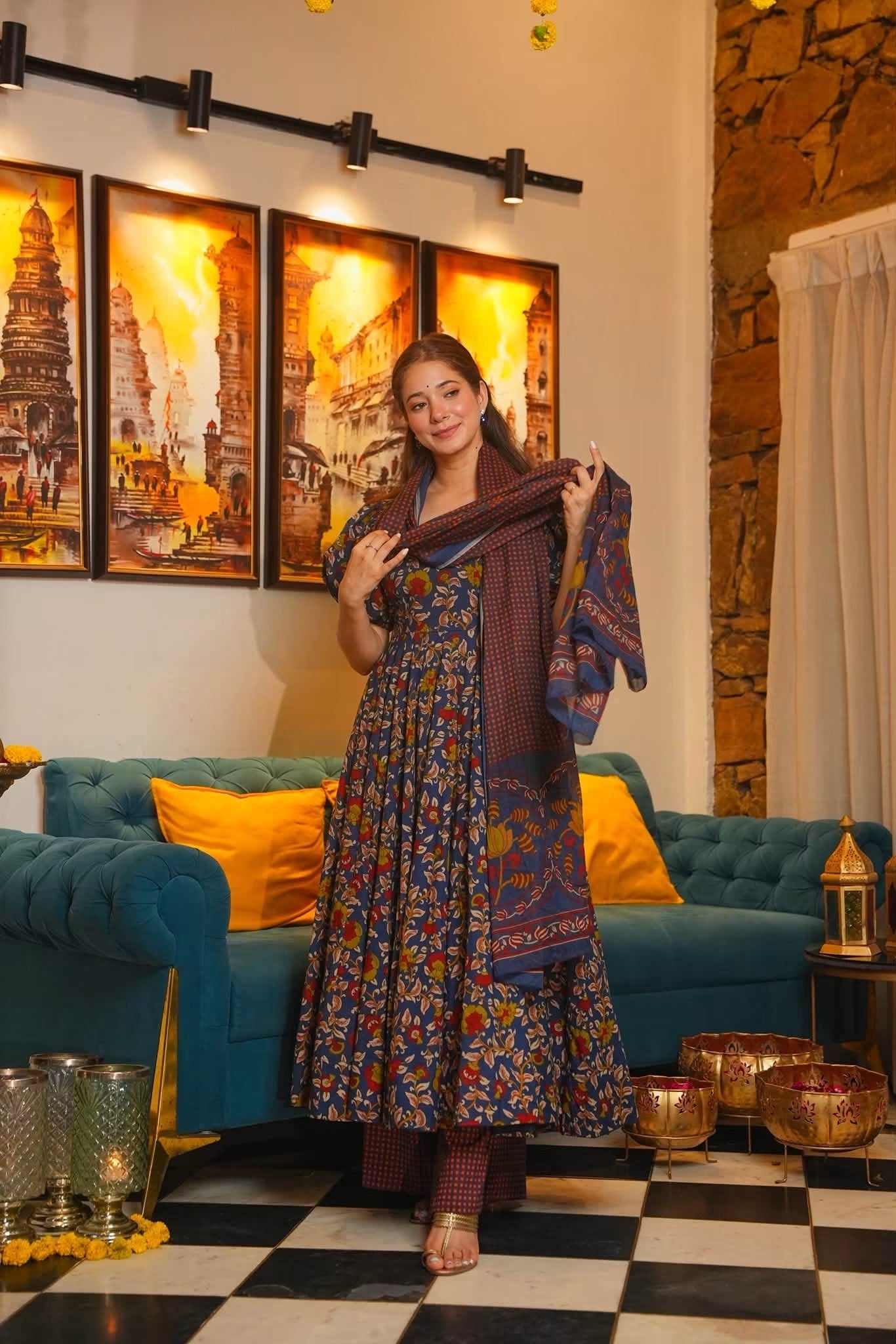 Mireya Cotton Anarkali Suit Set