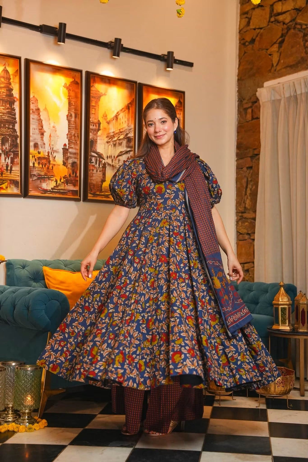 Mireya Cotton Anarkali Suit Set