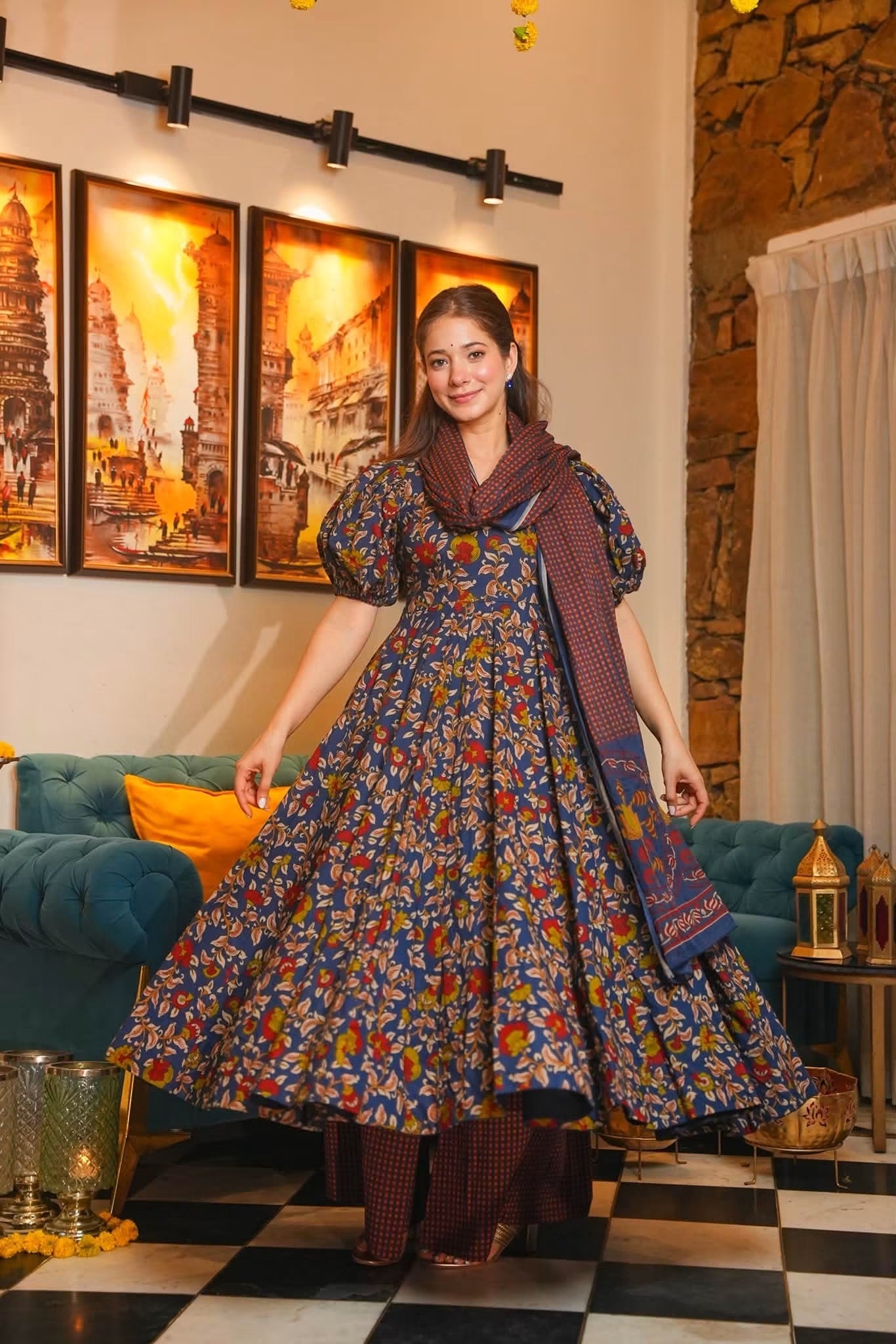 Mireya Cotton Anarkali Suit Set