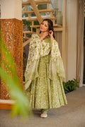 Arna Green Cotton Anarkali Suit Set
