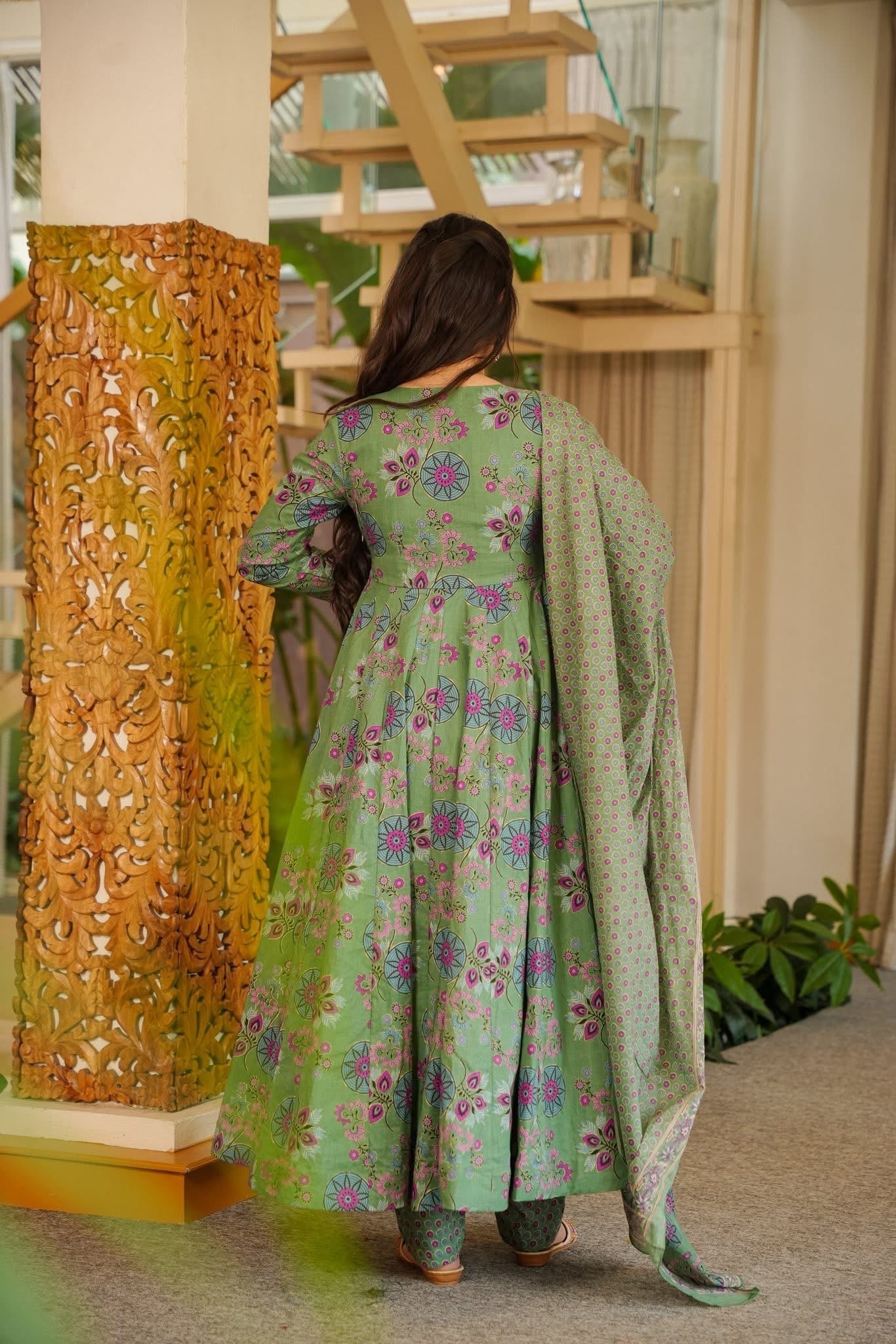 Shravya Cotton Anarkali Suit Set