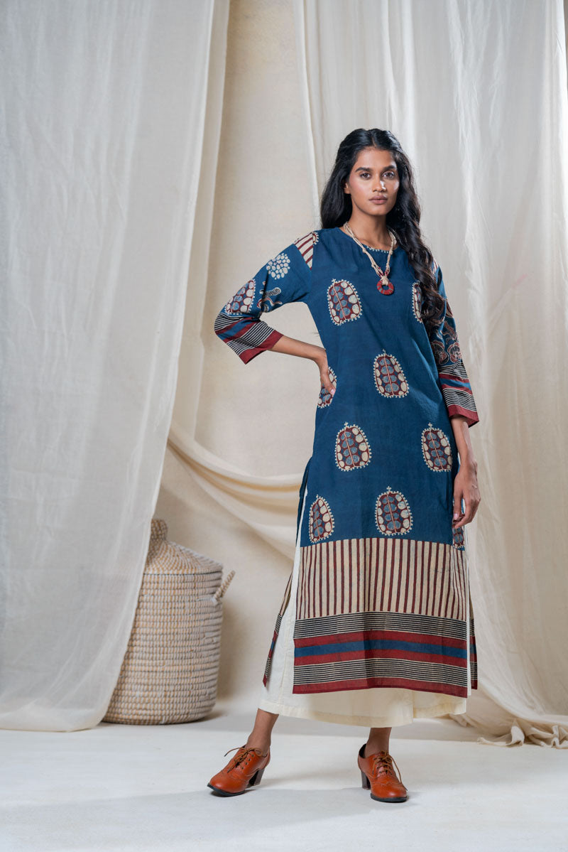 Classic Kurta - Indigo Makarand