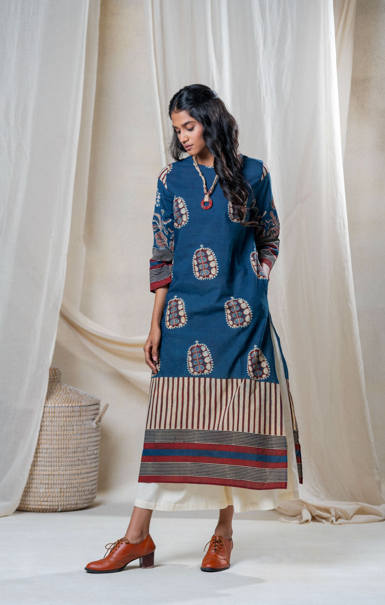 Classic Kurta - Indigo Makarand