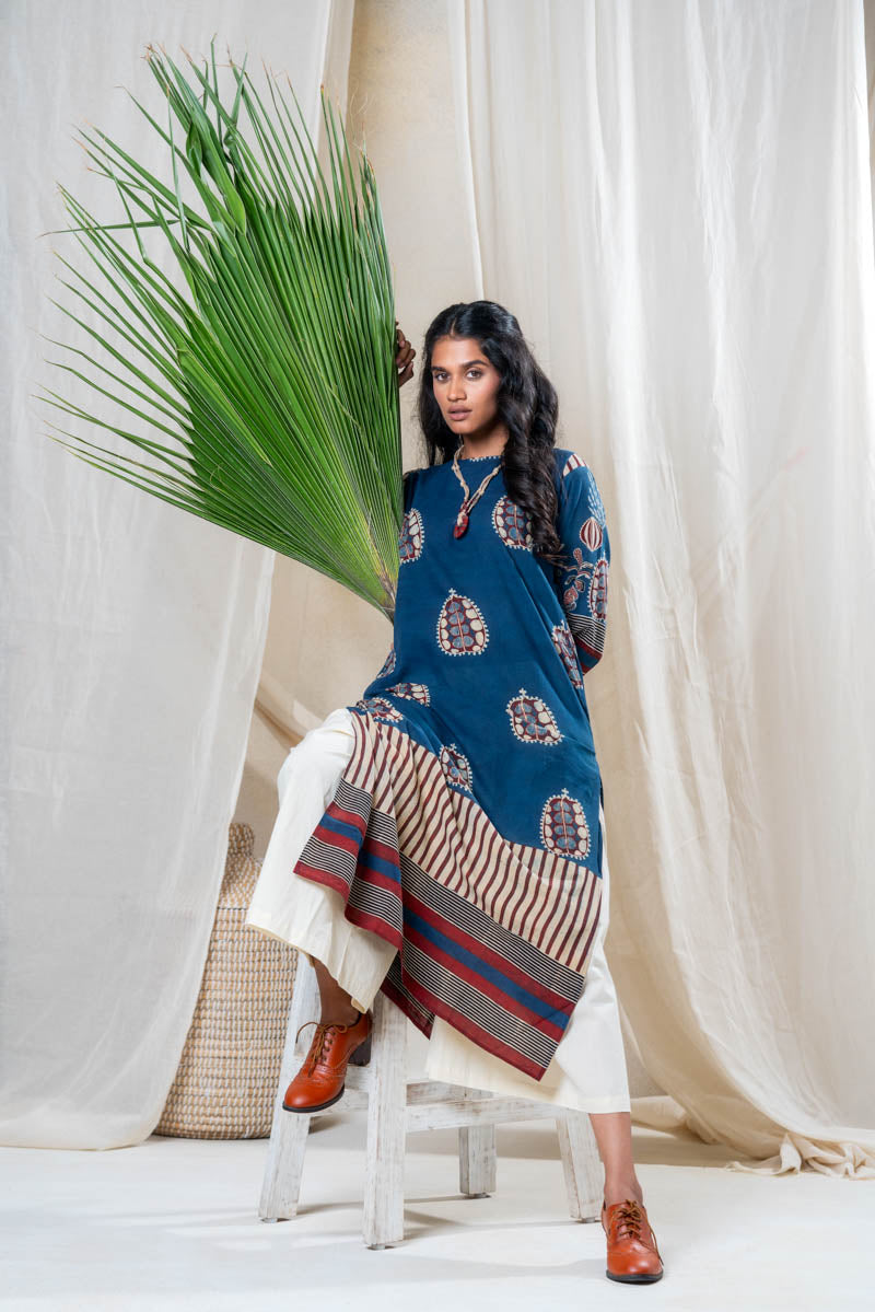 Classic Kurta - Indigo Makarand