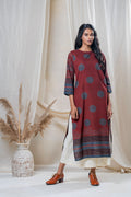 Classic Kurta - Burgundy Maya