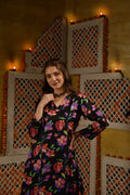 Multicolor Modal Satin Suit Set