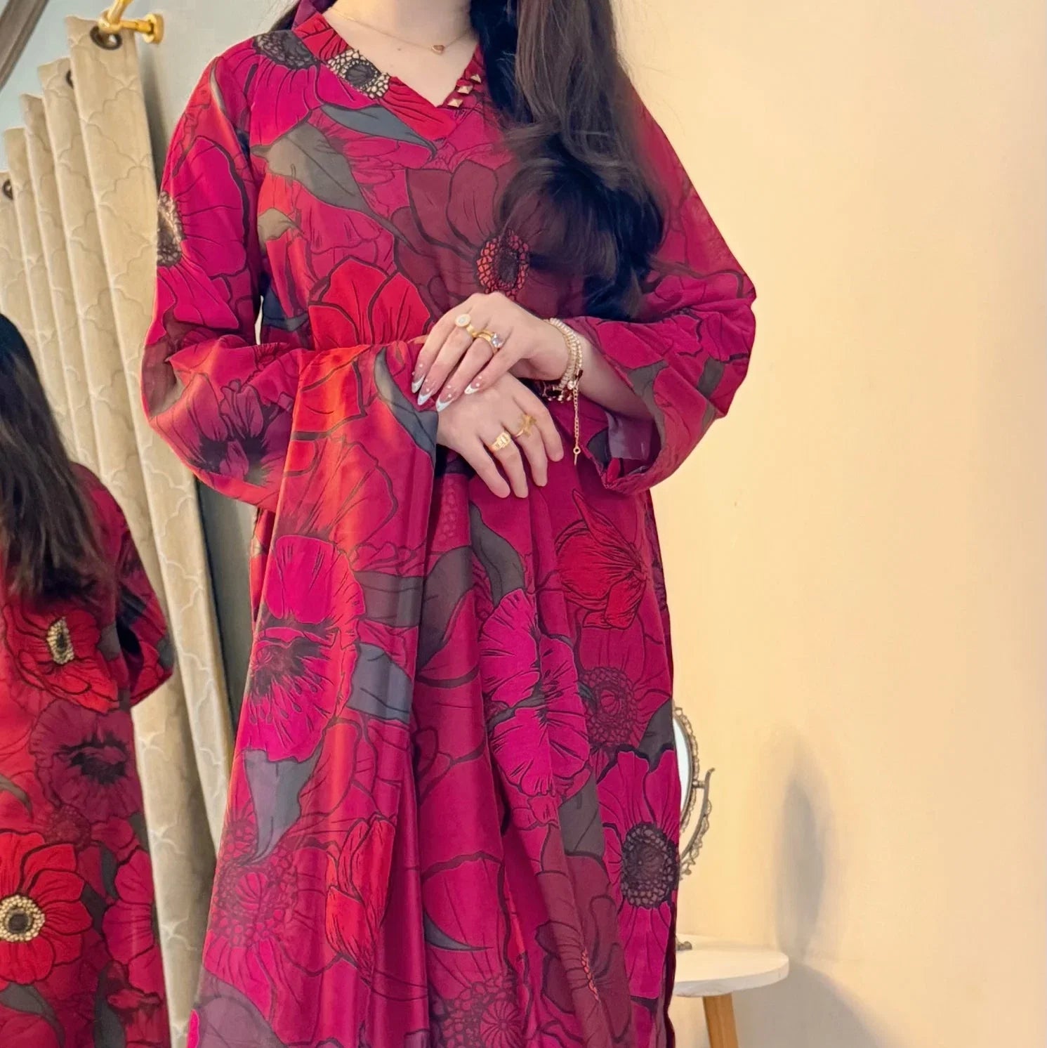 Muslin Mocha Mousse Kurta Set