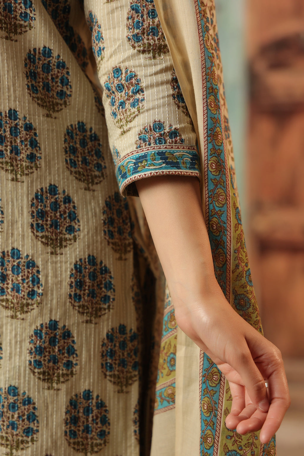 Sarika Blue Straight Suit Set
