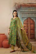 Hema Green Cotton Suit Set