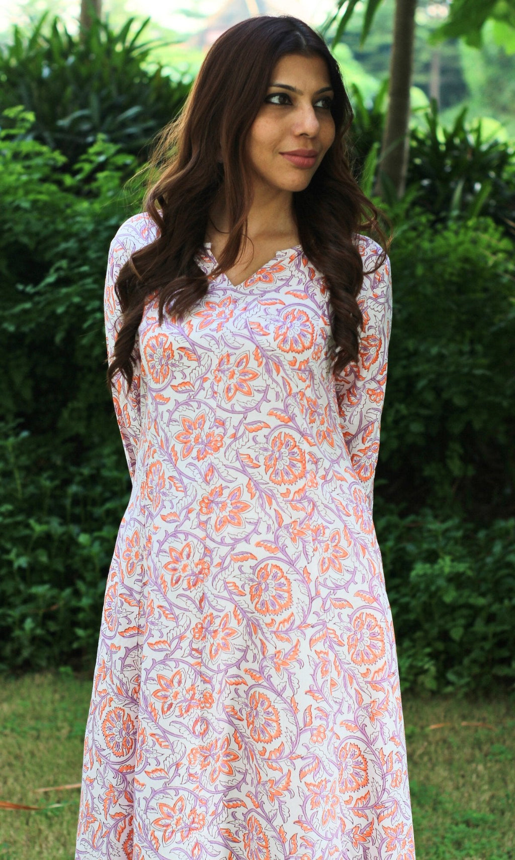 Cotton and Rayon Kali Kurta