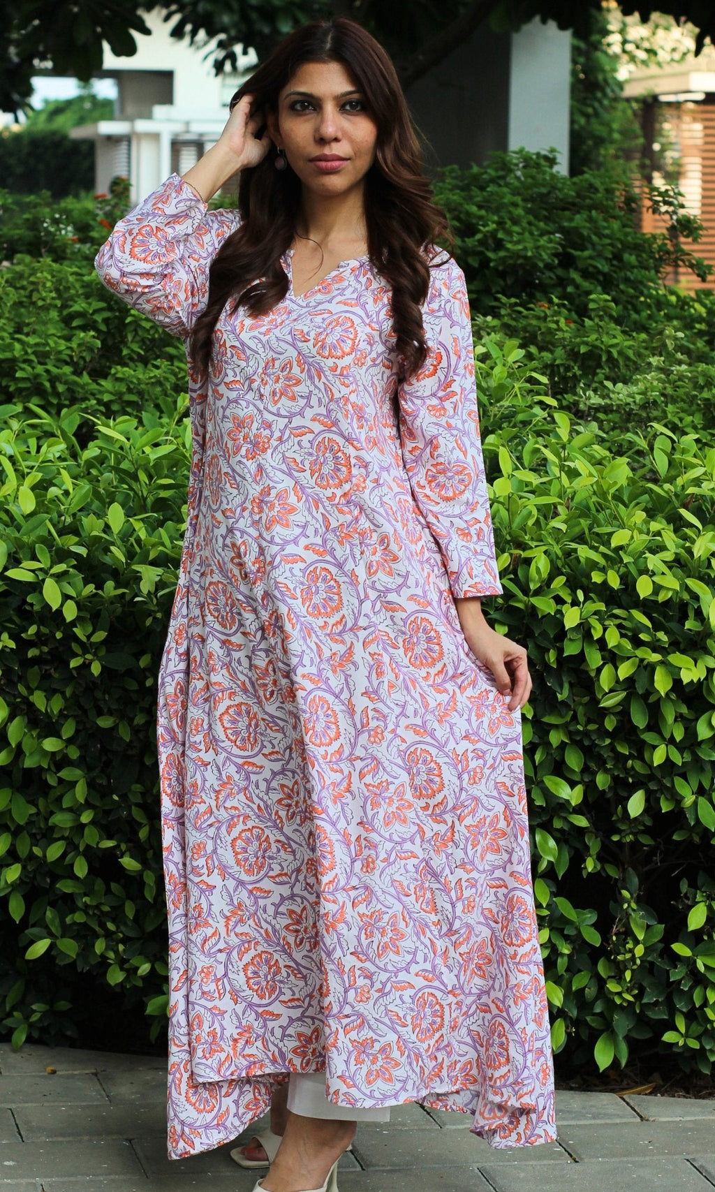 Cotton and Rayon Kali Kurta