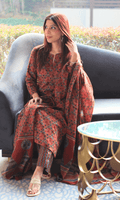 Cotton Red Kutch Ajrakh Print Suit with Cotton Printed Dupatta