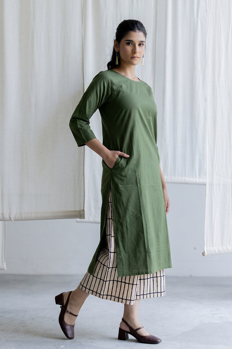 Set of 3 - Kurta, Culottes & Dupatta