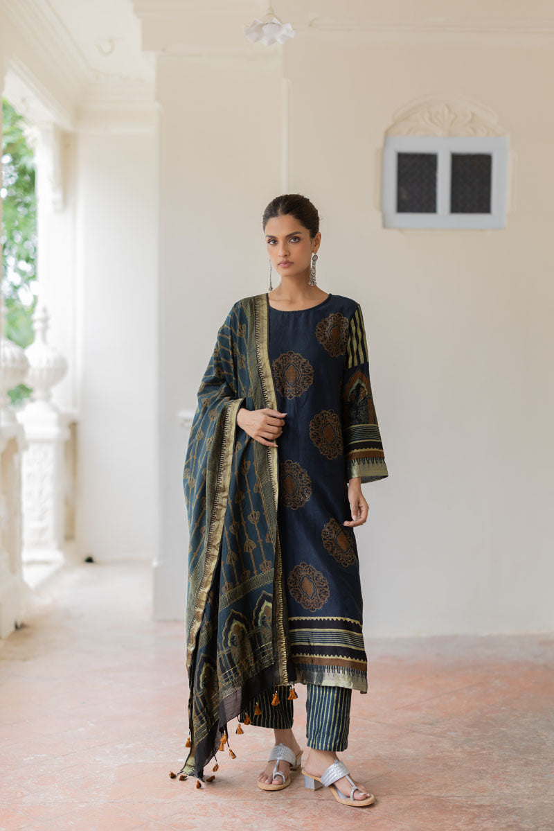 Chanderi Silk Kurta Set of 3