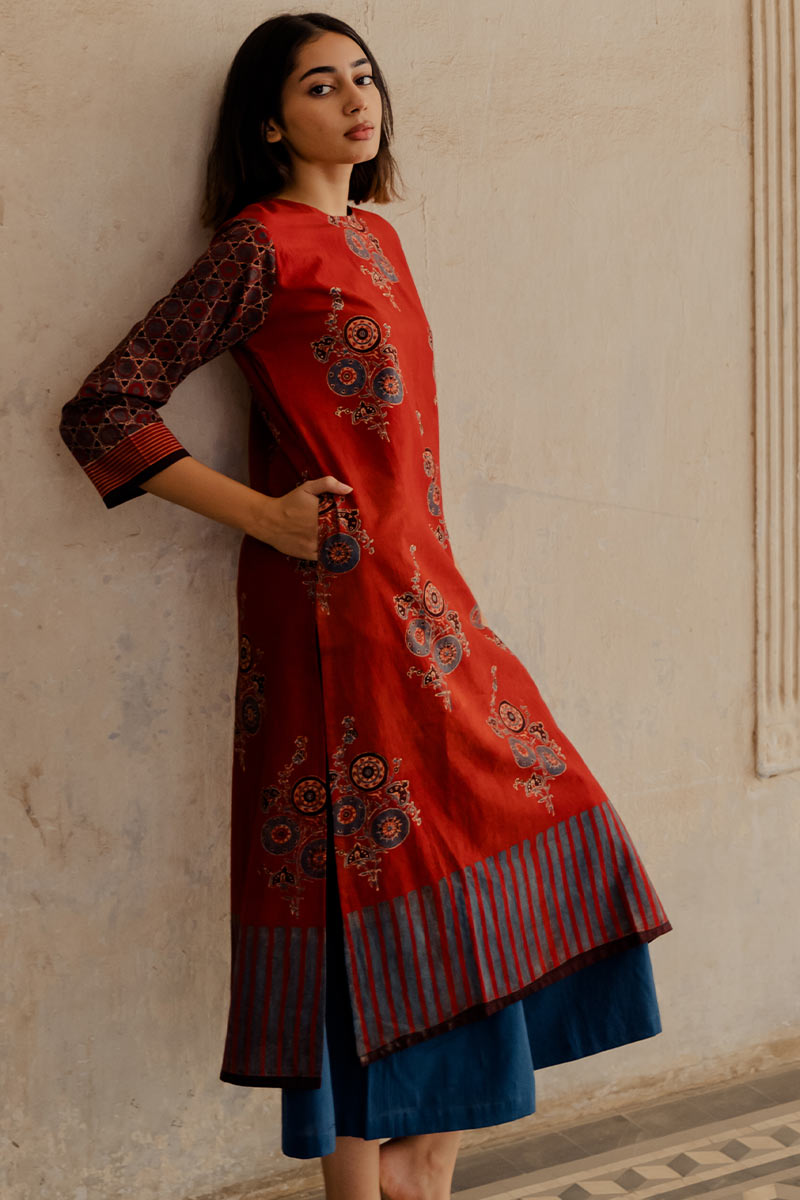 Classic Kurta - Red Zahra