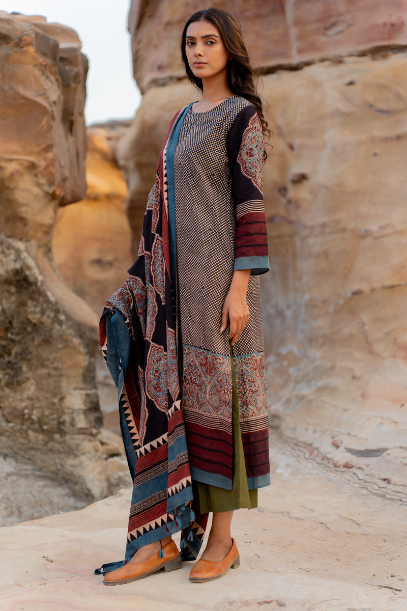 Set of 3 - Kurta, Dupatta & Culotte - Swa 03