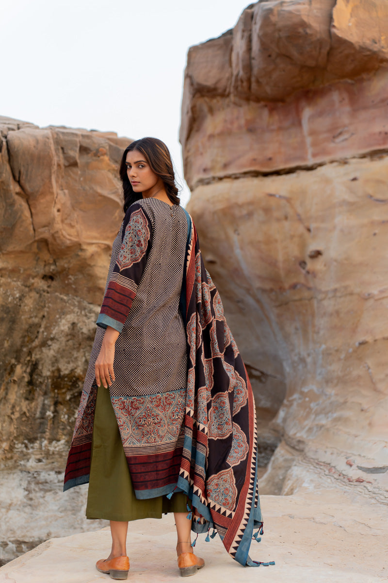 Set of 3 - Kurta, Dupatta & Culotte - Swa 03