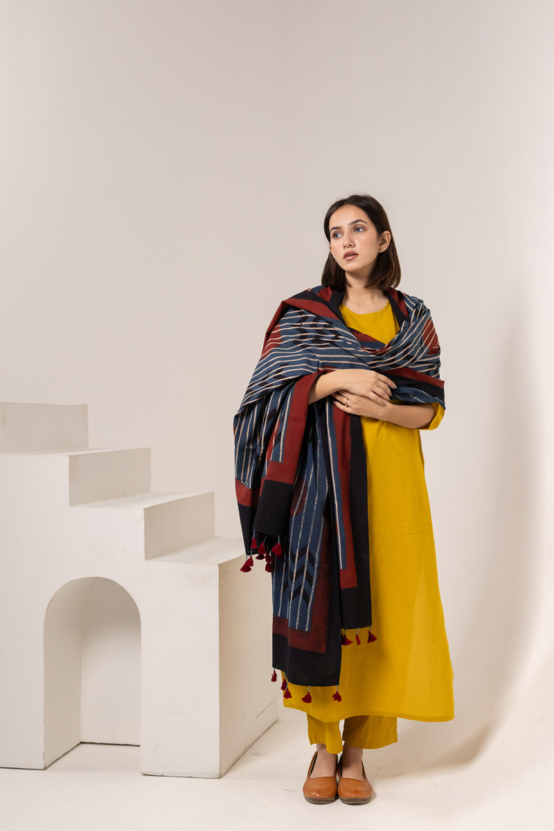 Set of 3 - Kurta, Dupatta & Pant - Earthy Echoes 02