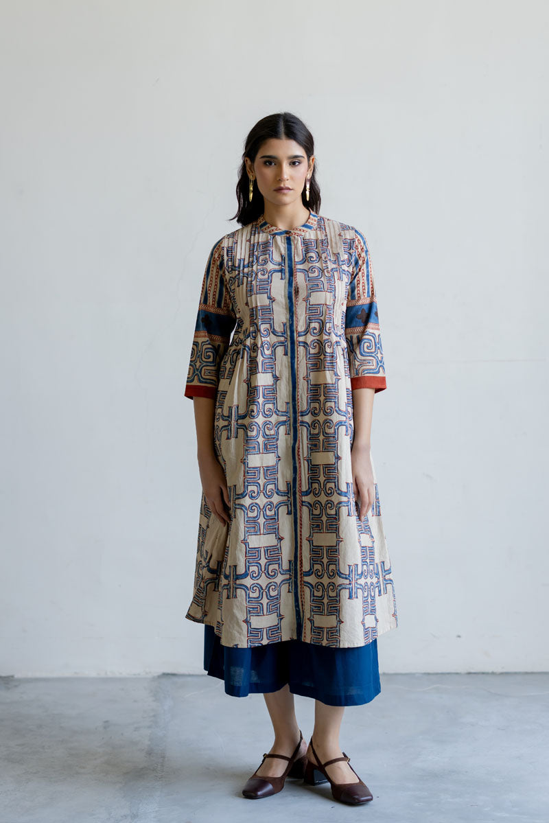 Pintuck Kurta - Avira Natural White