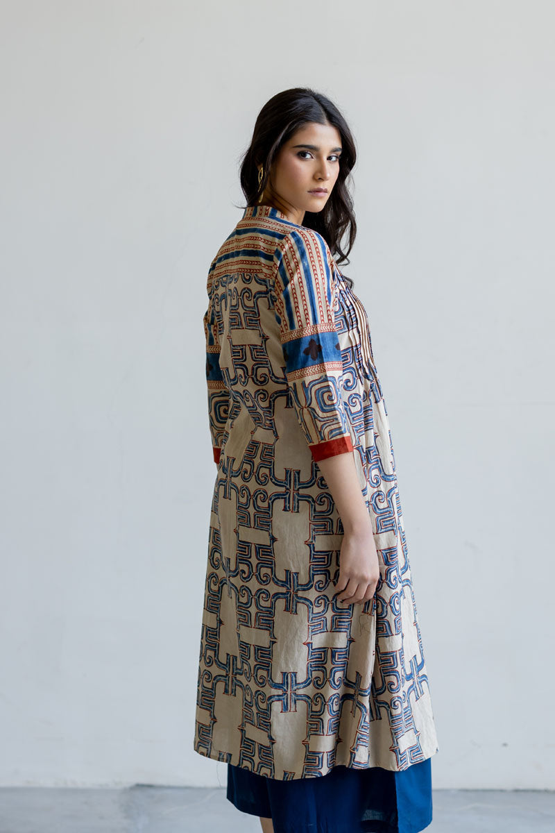 Pintuck Kurta - Avira Natural White