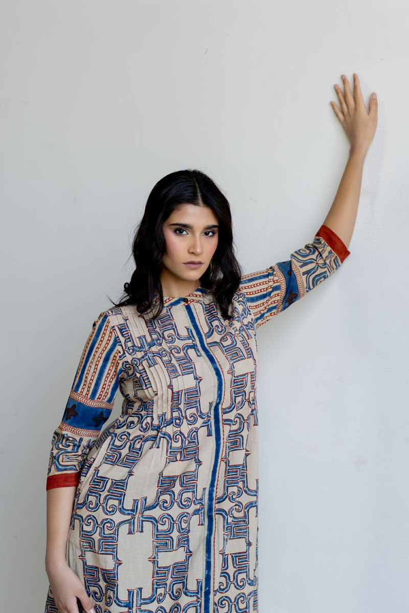 Pintuck Kurta - Avira Natural White