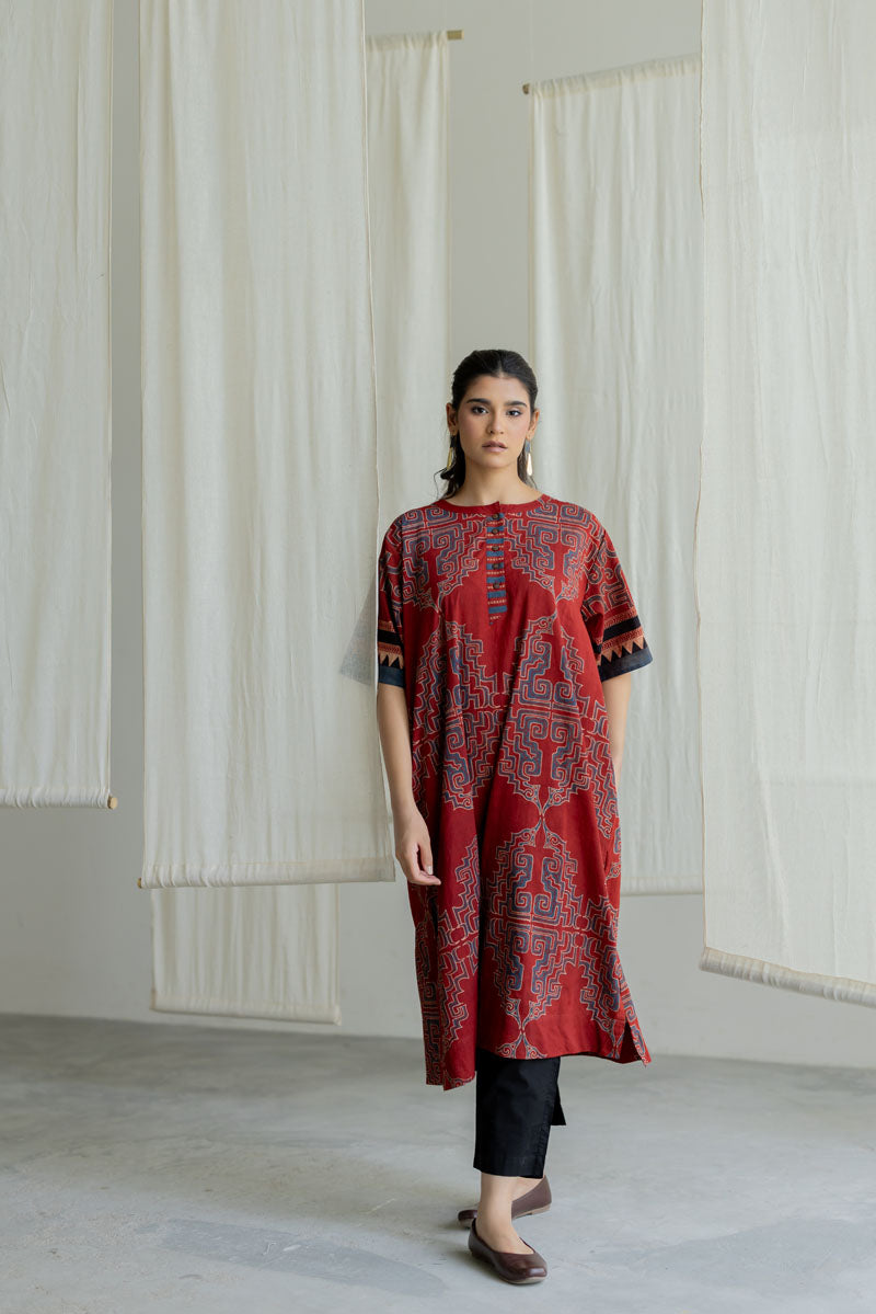 Omi Kurta - Kshiti Red