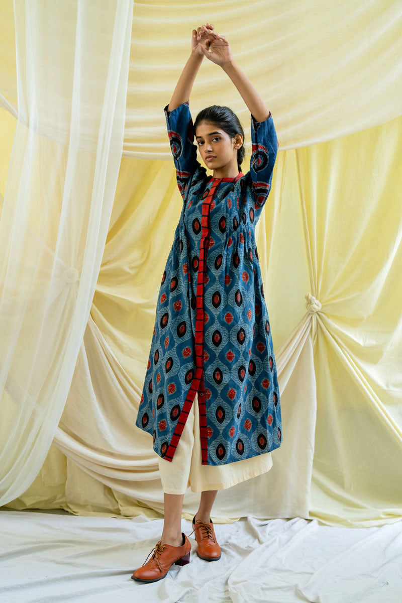 Pintuck Kurta - Indigo Nirmal