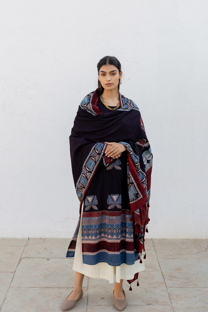 Set of 3 - Kurta, Dupatta & Culotte - Adira 02